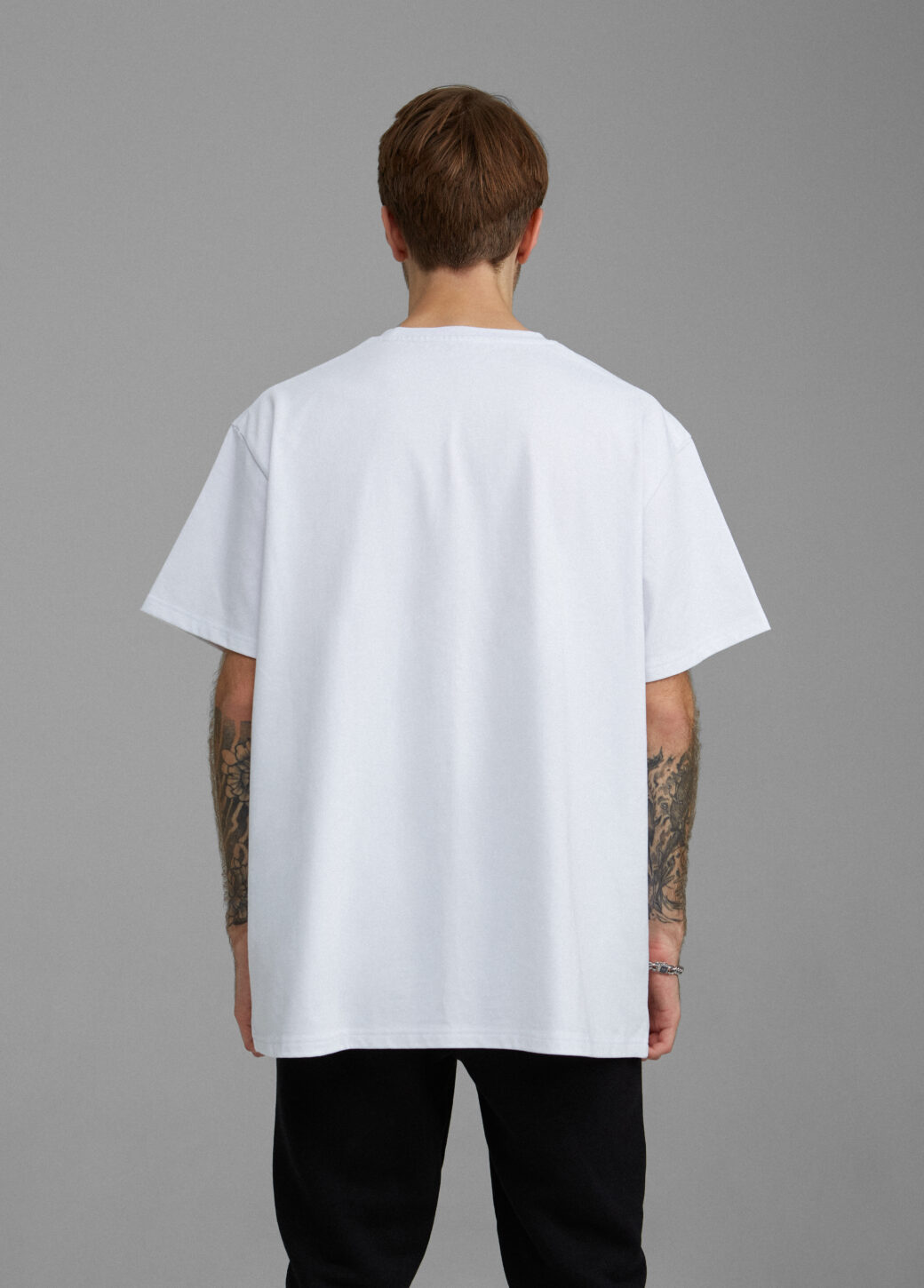 Basic White Oversize T-shirt with Company Logo