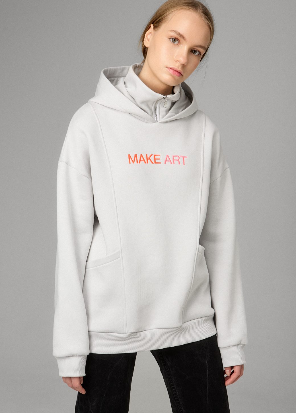 Hoodie with slogan