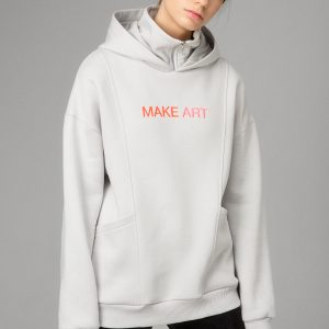 Hoodie with slogan