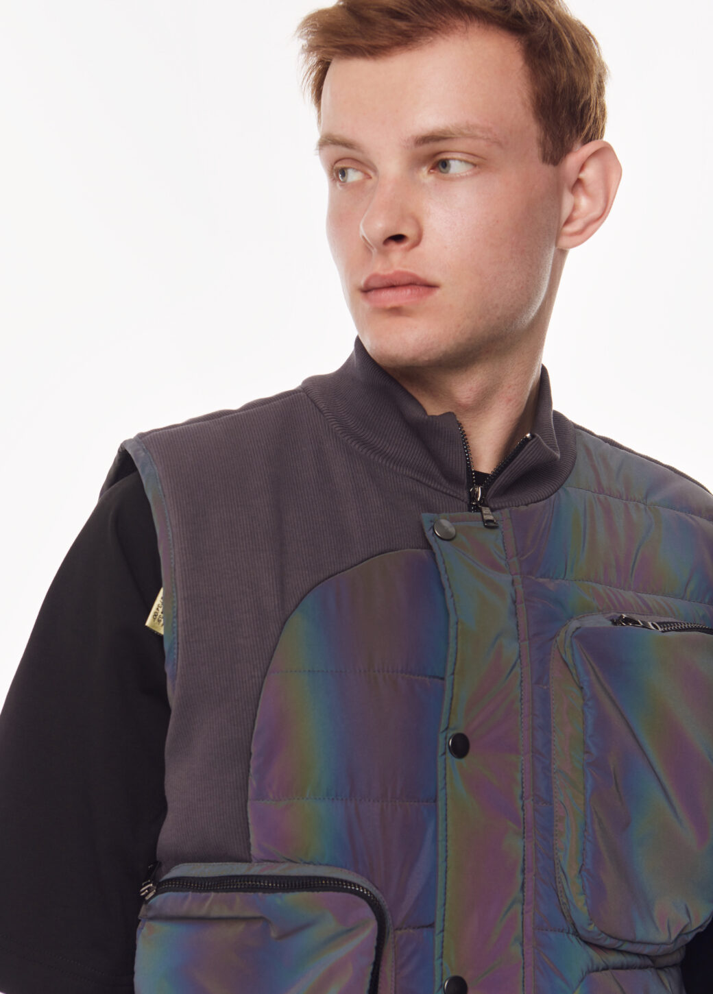 Waistcoat With Gasoline Effect With Company Logo