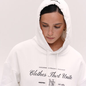 White hoodie NIKOFIRM