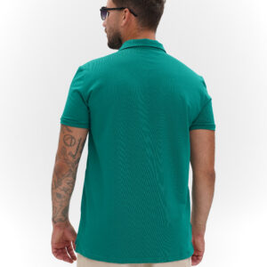 Green polo with embroidery