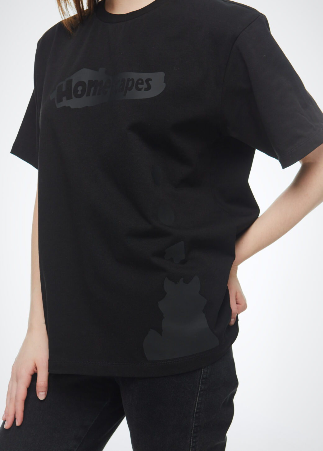 Black T-shirt Playrix with print