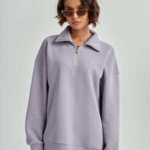 Half-zip sweatshirt TOUCHING GRASS