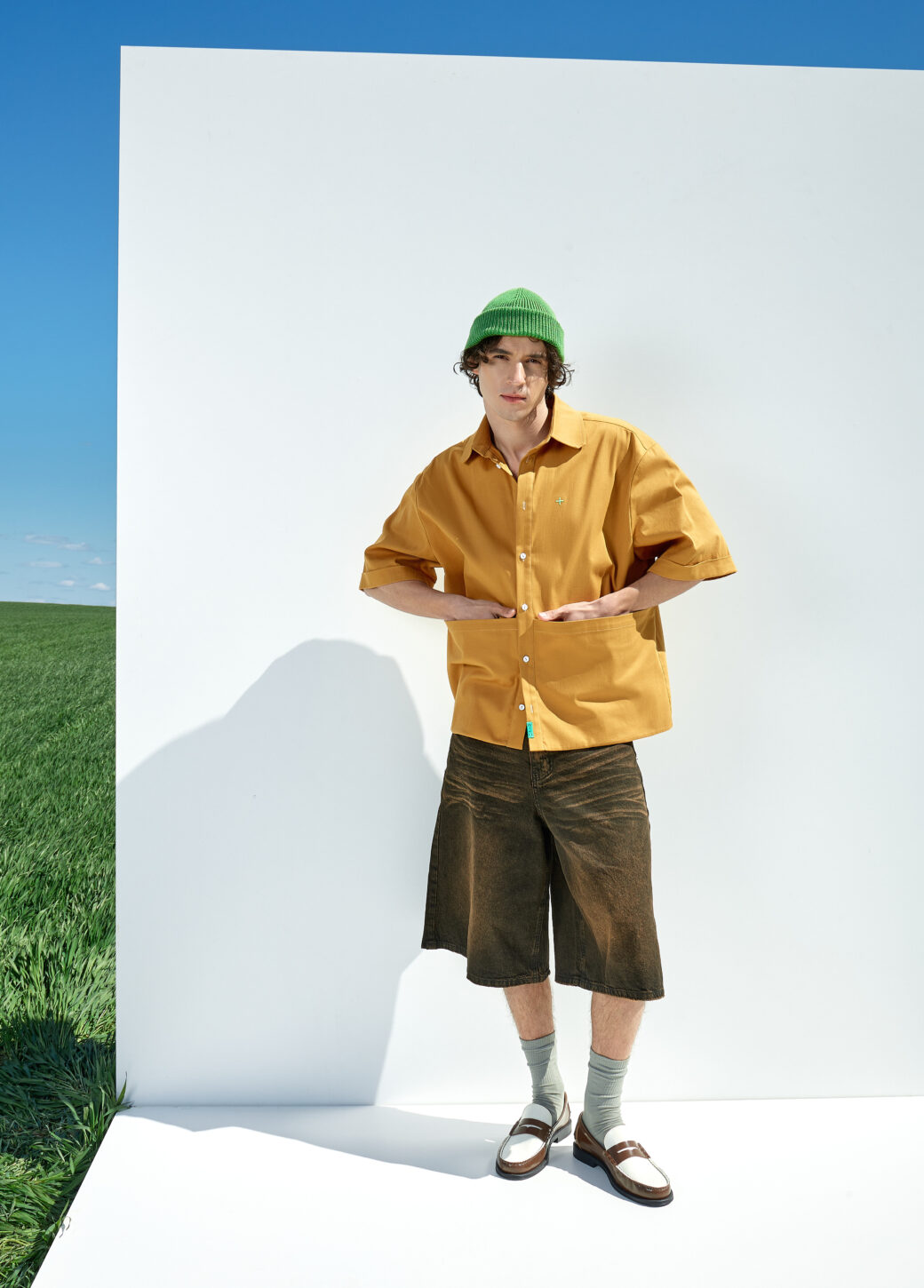 Shirt TOUCHING GRASS orange